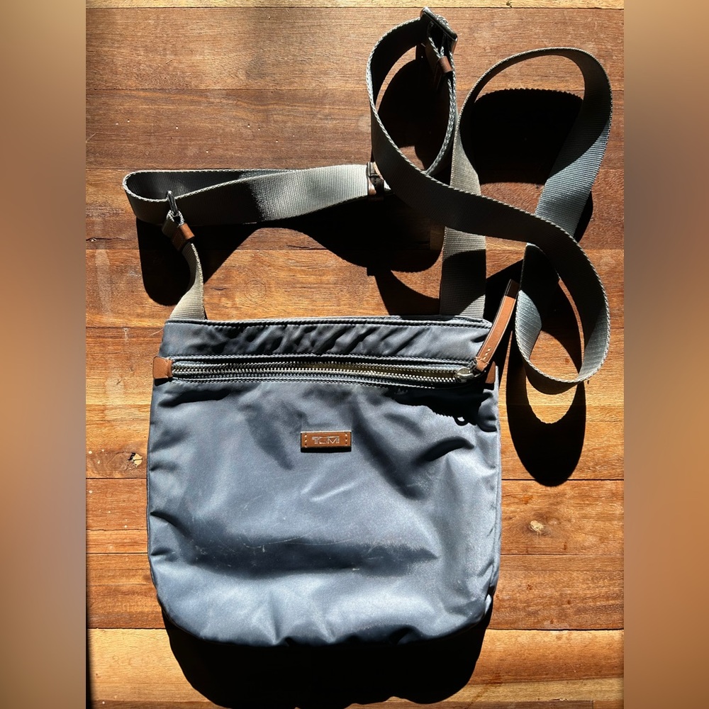 TUMI Crossbody Bag Voyageur Blue 9.5x10” Nylon Travel Tech Unisex